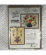 NOS Vintage Kenneth Mills Needle Queen Flower Language Stitchery 16 x 20... - £18.87 GBP