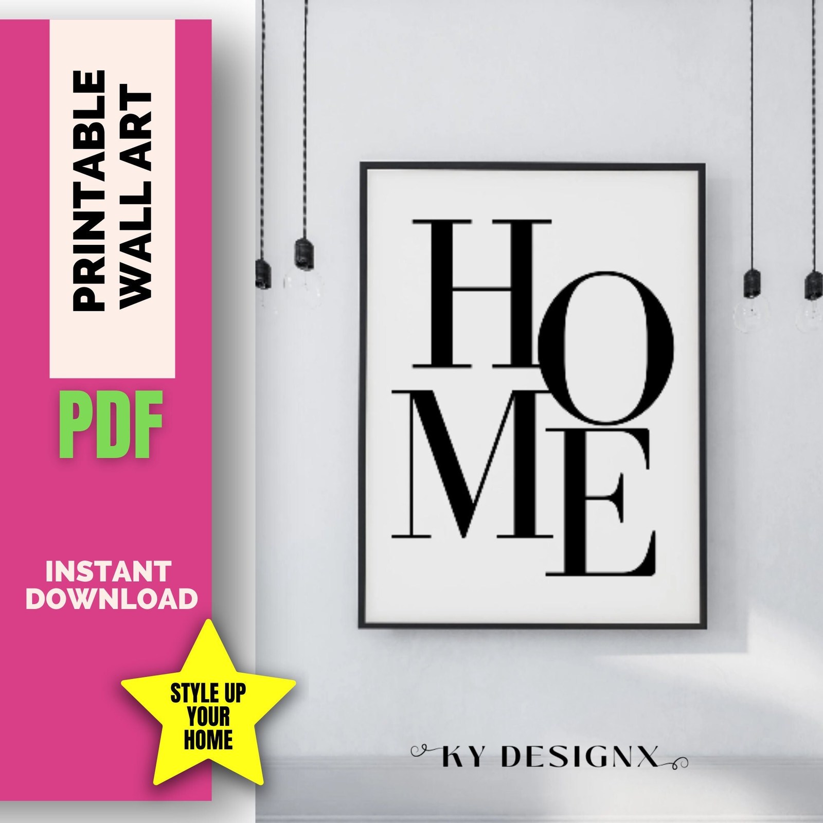 Printable Home typography, printable home typography wall art,  - $1.00