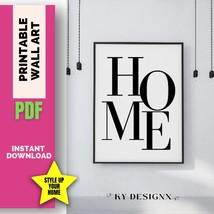 Printable Home typography, printable home typography wall art,  - £0.78 GBP