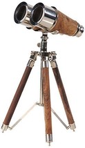 Handmade Old Modern Handicrafts Chrome Binocular on Stand Collectible By... - $175.42