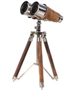 Handmade Old Modern Handicrafts Chrome Binocular on Stand Collectible By... - $175.42