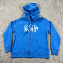 Gap Boys Blue Hooded Drawstring Long Sleeve Full Zip Hoodie Size XXL - $19.79