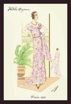 Layered Summer Dress in Flower Print by Atelier Bachroitz - Art Print - £17.37 GBP+