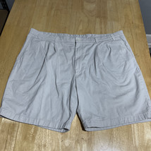 Roundtree &amp; Yorke Shorts Mens 48X9 Beige Chino Trim Fit Flat Front Casual - $15.84