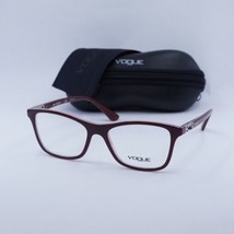 Vogue VO5028 2387 Top Dark Bordeaux on Transparent Pink 53mm Eyeglasses New A... - £61.20 GBP