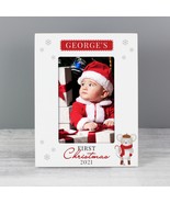 1st Christmas Personalised White Photo Frame - Christmas Gift - Christma... - £16.01 GBP