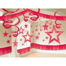 Giant Room Decorating Kit Red Stars &amp; Swirls Party Supplies 28 Pcs Per P... - $204.10 MXN