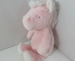 Carters Pink unicorn Plush White mane tail Stuffed Animal Soft Baby Toy ... - £10.16 GBP