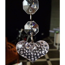 30pcs Crystal Acrylic Beads Heart Garland Chandelier Hanging Wedding Decor - £11.35 GBP