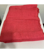 Burlap pink vintage fabric large long piece - $34.05 CAD