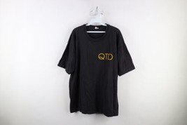 Vintage 80s Mens XL Faded QTD Glasgow Tour Kiss Band Short Sleeve T-Shirt Black - £77.54 GBP