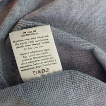 George Button-Down Collar Men's Blue Cotton Shirt Short Sleeve Size L (42-44) image 5