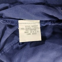 Vintage David Dart Sport N6B609 Women's Medium Blue Front Button Jacket Blouse image 4