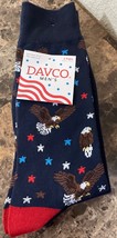 Davco Socks Men&#39;s Size 10-13 Blue Red Patriotic and Football 3 Pairs - £6.02 GBP