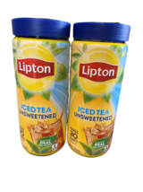 2 Jars Lipton Instant Unsweetened Iced Tea Mix 3 oz - £12.62 GBP