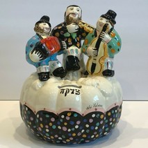 Noi Volkov Jewish Art Ceramic Sculpture Piggy Pumpkin Bank - $249.00