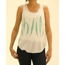 Green Ferns Tank Top T Shirt Print Casual Light Weight S/M M/L Tee Women... - £12.78 GBP