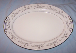 Harmony House Platinum Garland Fine China-Japan-16-inch Oval Serving Platter-#D - £38.96 GBP