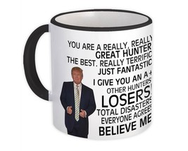 Gift for Hunter : Gift Mug Donald Trump Great Hunter Funny Christmas - £12.43 GBP