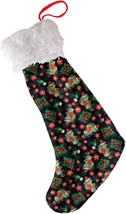 Green Monster Pattern Christmas Stockings 24&quot; Xmas Stockings Plush Cuff ... - $12.59