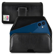 iPhone 12 Mini 5G (2020) Belt Case Black Leather Holster with Executive Belt - £23.58 GBP