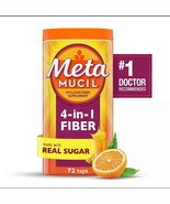 Fiber, 4-in-1 Psyllium Fiber Supplement Powder with Real Sugar, Orange S... - $28.00