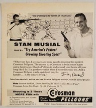 1959 Print Ad Crosman Pellguns Rifles,Pistols Stan Musial St Louis Cardinals - £8.61 GBP