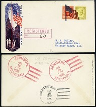 American Flag Fancy Cancel To Chicago, IL Cover Extremely RARE - Stuart ... - £393.31 GBP