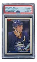 Dale Hawerchuk Signed 1991 Topps #65 Buffalo Sabres Hockey Card PSA/DNA - £69.68 GBP