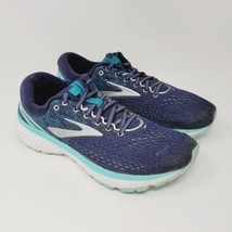 Brooks Ghost 11 Women&#39;s Running Shoes Size 9.5 B Navy Blue Casual Sneakers - £30.01 GBP