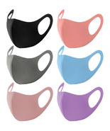 6 PACK - Unisex Adult Solid Colors Washable Reusable Breathable Face Mask - $12.86