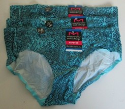 3 Maidenform Sweet Nothings Hipsters Size 8 Teal Print Style DM0003 - £14.94 GBP