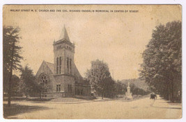 Postcard Chillicothe Ohio Walnut St ME Church &amp; Col Richard Enderlin Mem... - $4.94