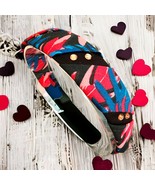 Black Satin Headband with Rhinestones and Floral design - $20.56 CAD