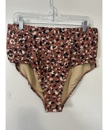 Old Navy Swim Brown Animal Print Cinch Side Bikini Bottoms Size XL - $19.99