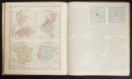 1863 antique ILLUSTRATED GEOGRAPHY TEXT BOOK maps practical analytical m... - $89.05