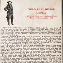 Wild Bill Hickok Interview Article 1965 Civil War Antique Reprint Epheme... - $19.99