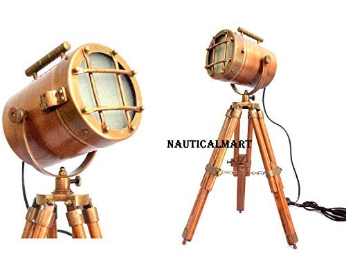 NauticalMart Vintage Decorative Marine Table Lamp Nautical Royal Wooden Tripod