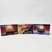 TDK 8mm Video Cassette Lot of 3 HS120 High Standard 120 Minute Blank Tap... - $27.33