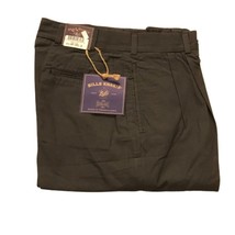 NWT Mens Size 30 Bills Khakis M2P Dark Gray Poplin Khaki Pleat Front Chi... - $63.70