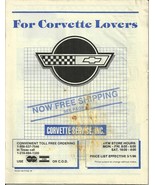 FOR CORVETTE LOVERS - CORVETTE SERVICE INC 1986 CATALOG WITH ORDER FORM ... - £11.19 GBP