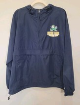 Vintage Notre Dame Champion Windbreaker With Hood Quarter Zip Fighting Irish XL - £21.36 GBP