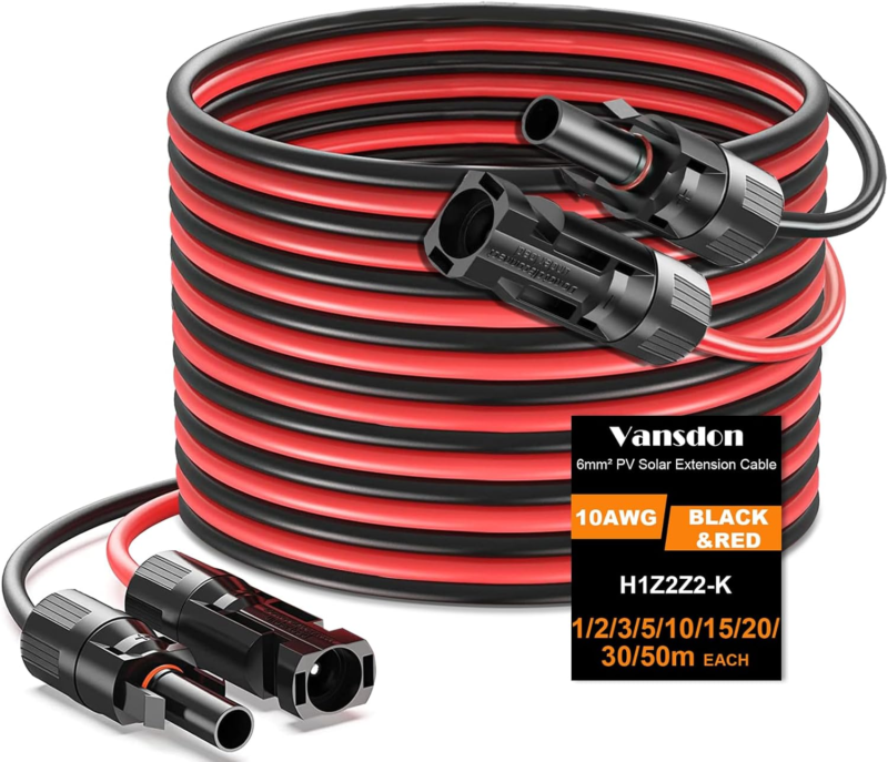 Solar Extension Cable Kit with Female &amp; Male Waterproof Connectors for R... - $82.69