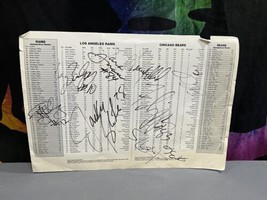 Signed 94’ Los Angeles Rams Roster Slater Rubley Zendejas Anderson Jerome Bettis - £39.10 GBP