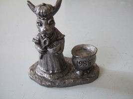 MICHAEL RICKER PEWTER FIGURINE   RABBIT WITH COOKING POT   #9542   1986 - $12.14