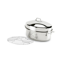 All-Clad Stainless-Steel Oval Roaster with Rack and Dome Lid - $2,234.77 MXN