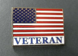 Us Veteran Vet Patriotic Usa Flag Lapel Pin Badge 1.1 X 3/4 Inches - £4.50 GBP