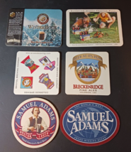 Lot of 6 BEER COASTERS Mats No Duplicates Various Companies Breweriana - £9.52 GBP