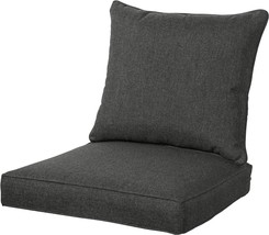 QILLOWAY Outdoor/Indoor Deep Seat Cushions for Patio Furniture, Lawn Cha... - £50.60 GBP