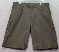 Eddie Bauer Shorts Men Size 36 Olive Nylon Comfort Pocket Medium Wash Flat Front - £17.46 GBP